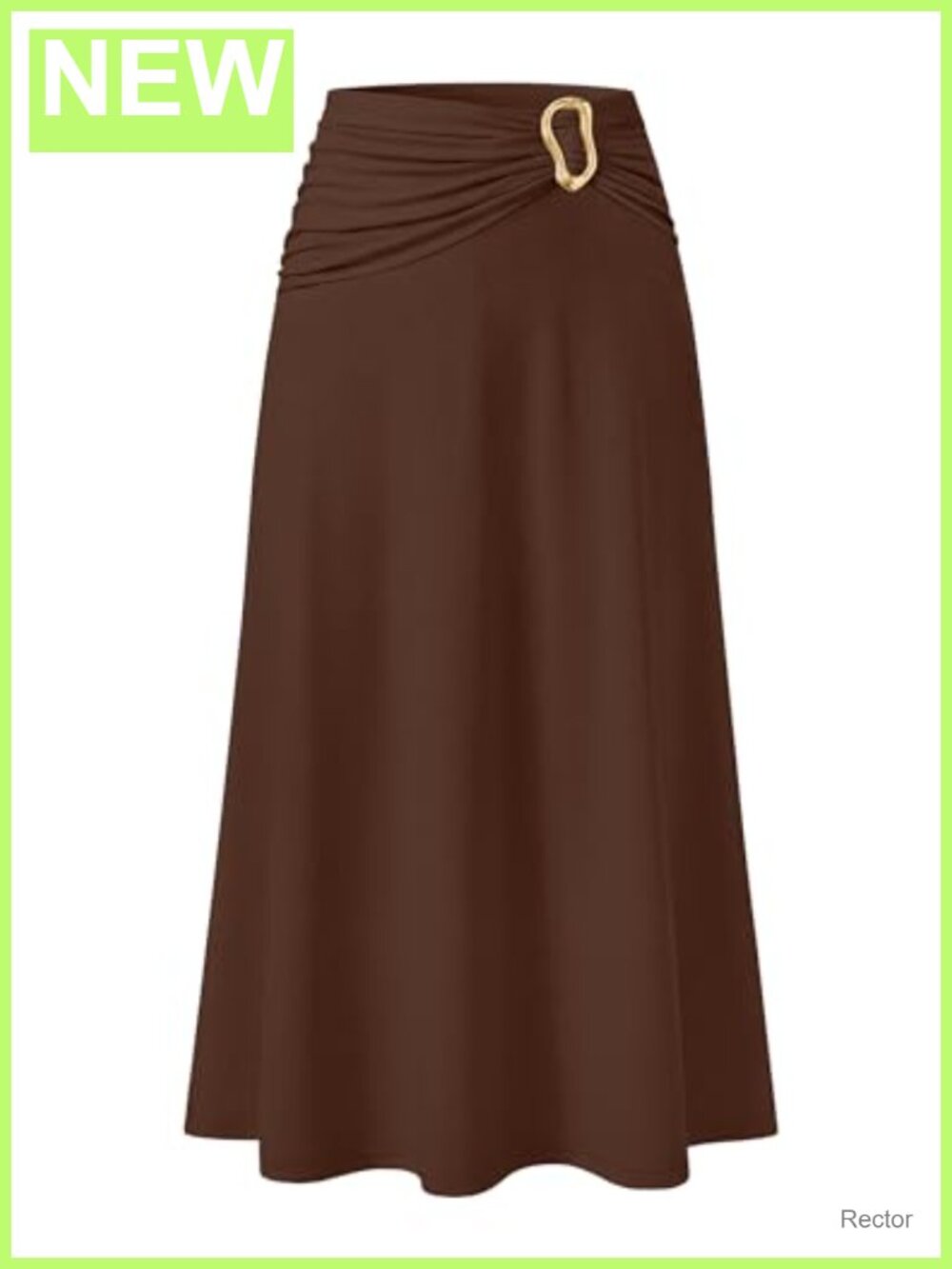 High Waist A-Line Knit Maxi Skirt Viscose